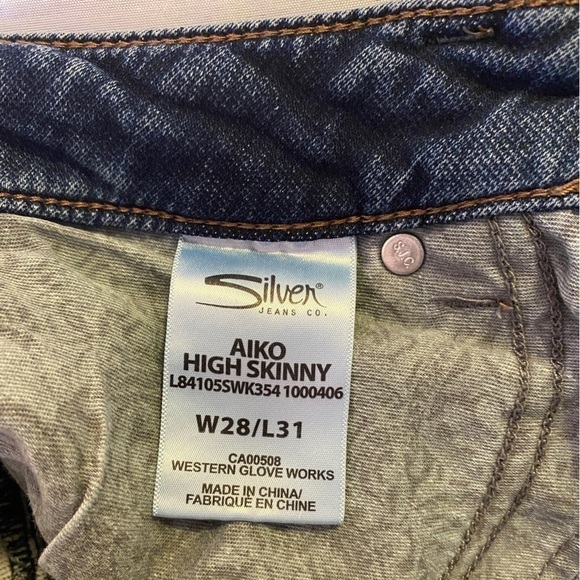 Silver Jeans  Co. Aiko High Rise Skinny Joga. Jean Medium Wash Ladies W28/L31 - Picture 4 of 12